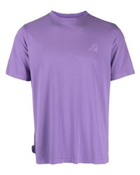 T-shirt à col rond brodé violet clair AUTRY