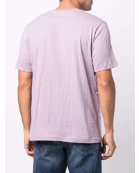 T-shirt à col rond brodé violet clair Diesel