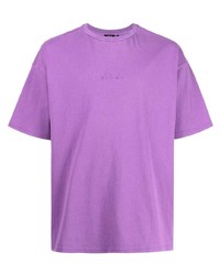 T-shirt à col rond brodé violet clair FIVE CM