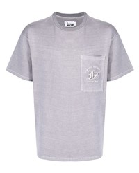 T-shirt à col rond brodé violet clair Izzue