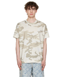 T-shirt à col rond camouflage beige Givenchy