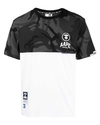 T-shirt à col rond camouflage blanc AAPE BY A BATHING APE