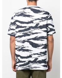 T-shirt à col rond camouflage blanc Maharishi