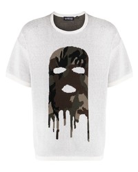 T-shirt à col rond camouflage blanc Mostly Heard Rarely Seen