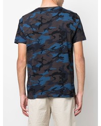 T-shirt à col rond camouflage bleu marine Tommy Hilfiger