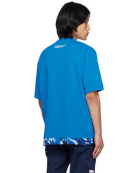 T-shirt à col rond camouflage bleu AAPE BY A BATHING APE