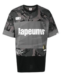 T-shirt à col rond camouflage gris foncé AAPE BY A BATHING APE