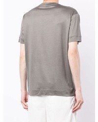 T-shirt à col rond camouflage gris foncé Emporio Armani