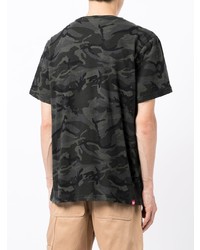 T-shirt à col rond camouflage gris foncé Mostly Heard Rarely Seen