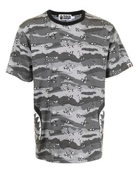 T-shirt à col rond camouflage gris A Bathing Ape
