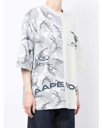 T-shirt à col rond camouflage gris AAPE BY A BATHING APE