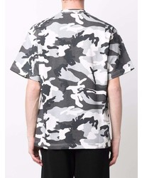 T-shirt à col rond camouflage gris Nike