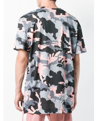 T-shirt à col rond camouflage gris Nike