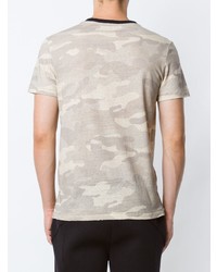 T-shirt à col rond camouflage gris OSKLEN