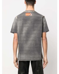 T-shirt à col rond camouflage gris Diesel