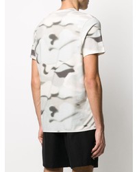 T-shirt à col rond camouflage gris Heron Preston