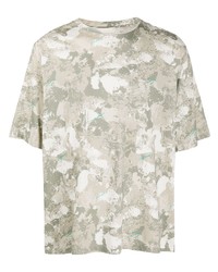 T-shirt à col rond camouflage gris Marcelo Burlon County of Milan