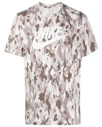 T-shirt à col rond camouflage gris Nike