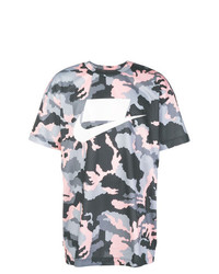 T-shirt à col rond camouflage gris Nike
