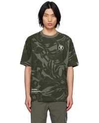 T-shirt à col rond camouflage marron foncé AAPE BY A BATHING APE