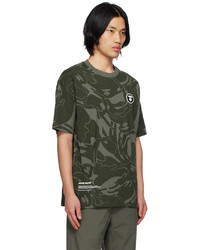 T-shirt à col rond camouflage marron foncé AAPE BY A BATHING APE