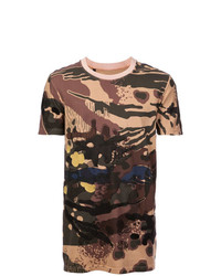 T-shirt à col rond camouflage marron 11 By Boris Bidjan Saberi