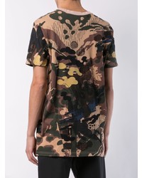 T-shirt à col rond camouflage marron 11 By Boris Bidjan Saberi