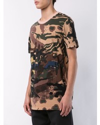 T-shirt à col rond camouflage marron 11 By Boris Bidjan Saberi