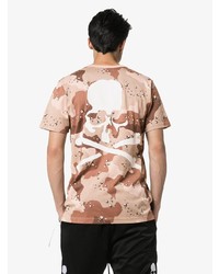 T-shirt à col rond camouflage marron Mastermind Japan