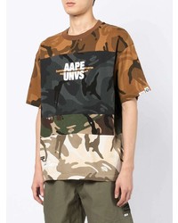 T-shirt à col rond camouflage multicolore AAPE BY A BATHING APE