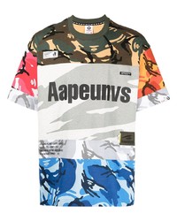 T-shirt à col rond camouflage multicolore AAPE BY A BATHING APE