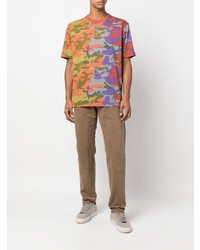 T-shirt à col rond camouflage multicolore Stone Island