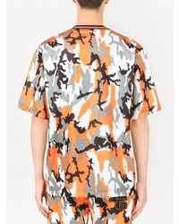 T-shirt à col rond camouflage multicolore Dolce & Gabbana