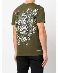 T-shirt à col rond camouflage multicolore Moose Knuckles