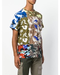 T-shirt à col rond camouflage multicolore Gosha Rubchinskiy