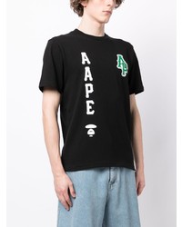 T-shirt à col rond camouflage noir AAPE BY A BATHING APE