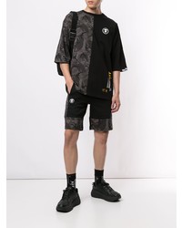 T-shirt à col rond camouflage noir AAPE BY A BATHING APE