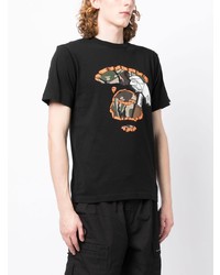 T-shirt à col rond camouflage noir AAPE BY A BATHING APE