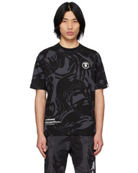 T-shirt à col rond camouflage noir AAPE BY A BATHING APE