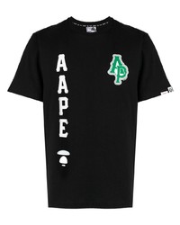 T-shirt à col rond camouflage noir AAPE BY A BATHING APE