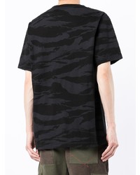 T-shirt à col rond camouflage noir Maharishi