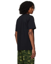 T-shirt à col rond camouflage noir BAPE