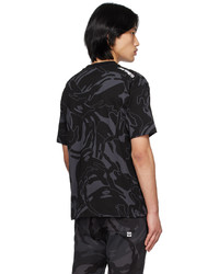 T-shirt à col rond camouflage noir AAPE BY A BATHING APE