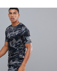 T-shirt à col rond camouflage noir Canterbury of New Zealand