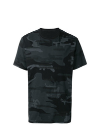 T-shirt à col rond camouflage noir Maharishi