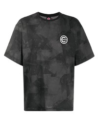 T-shirt à col rond camouflage noir White Mountaineering
