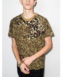 T-shirt à col rond camouflage olive Givenchy