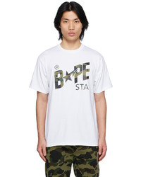 T-shirt à col rond camouflage olive BAPE
