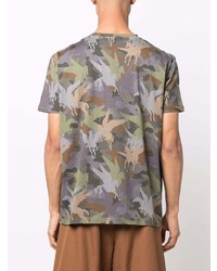 T-shirt à col rond camouflage olive Etro