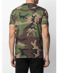 T-shirt à col rond camouflage olive Polo Ralph Lauren